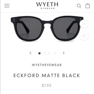 Hardly worn Wyeth matte black sunglasses- sold out online